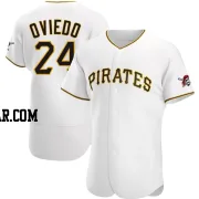 Johan Oviedo Men's Pittsburgh Pirates White Authentic Home Jersey
