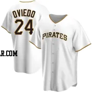 Johan Oviedo Youth Pittsburgh Pirates White Replica Home Jersey