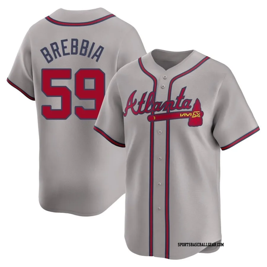 John Brebbia Men's Atlanta Braves Gray Limited Away Jersey