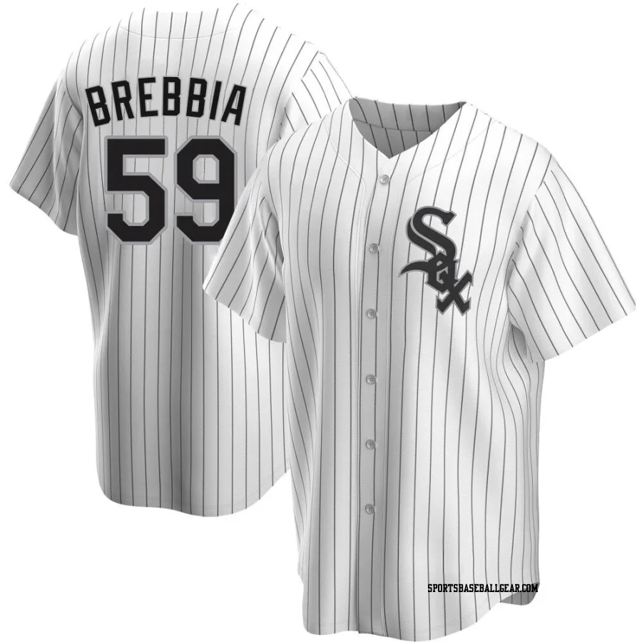 John Brebbia Men&#039;s Chicago White Sox White Replica Home Jersey