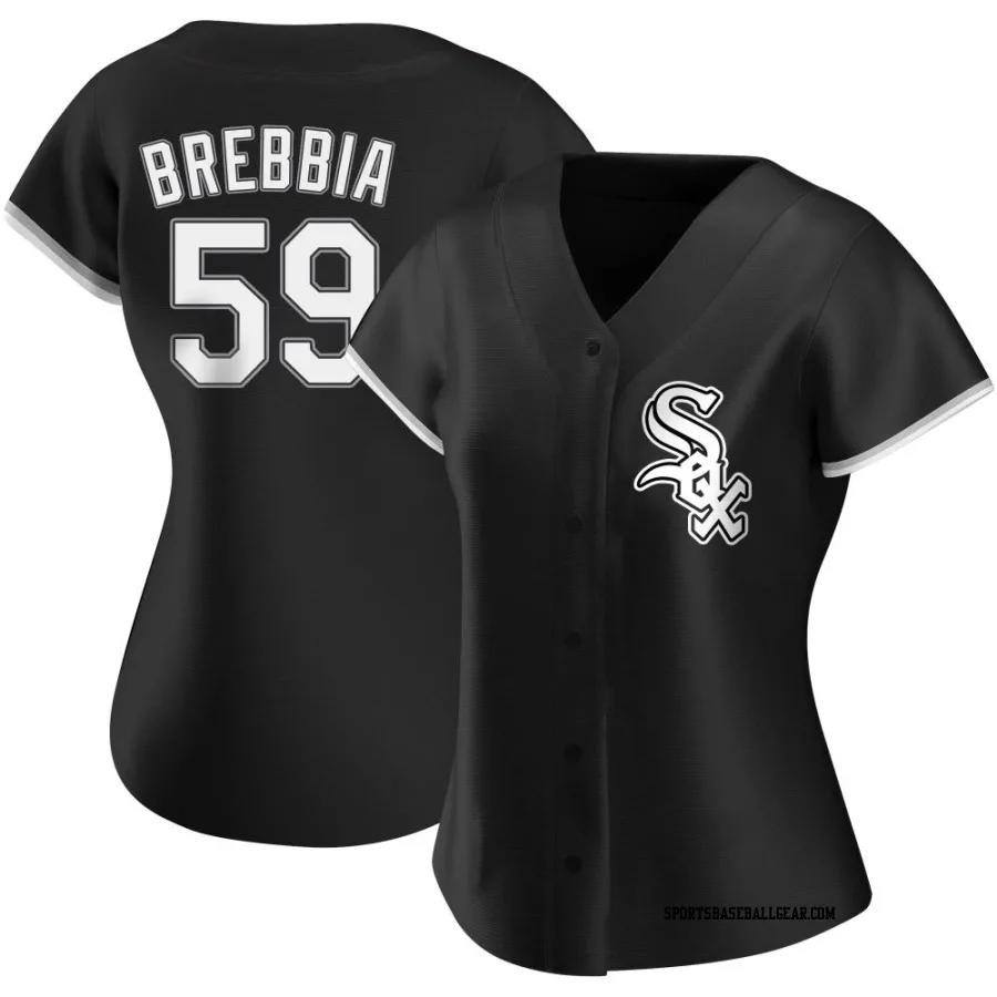 John Brebbia Women&#039;s Chicago White Sox Black Replica Alternate Jersey
