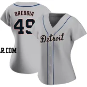 John Brebbia Women's Detroit Tigers Gray Authentic Road Jersey