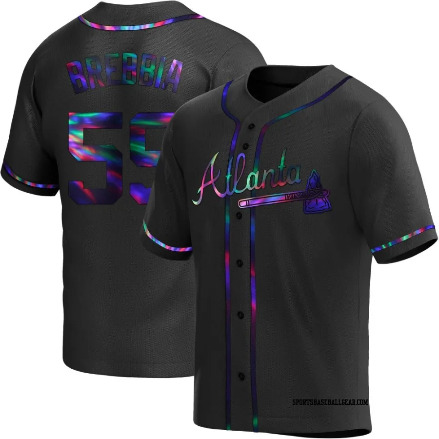 John Brebbia Youth Atlanta Braves Black Holographic Replica Alternate Jersey