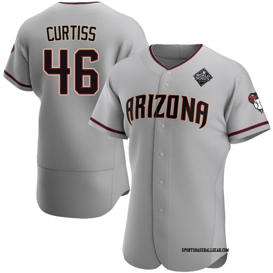 John Curtiss Men's Arizona Diamondbacks Gray Authentic Road 2023 World Series Jersey