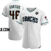John Curtiss Men's Arizona Diamondbacks White Authentic Teal Alternate 2023 World Series Jersey