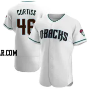 John Curtiss Men's Arizona Diamondbacks White/Teal Authentic Alternate Jersey