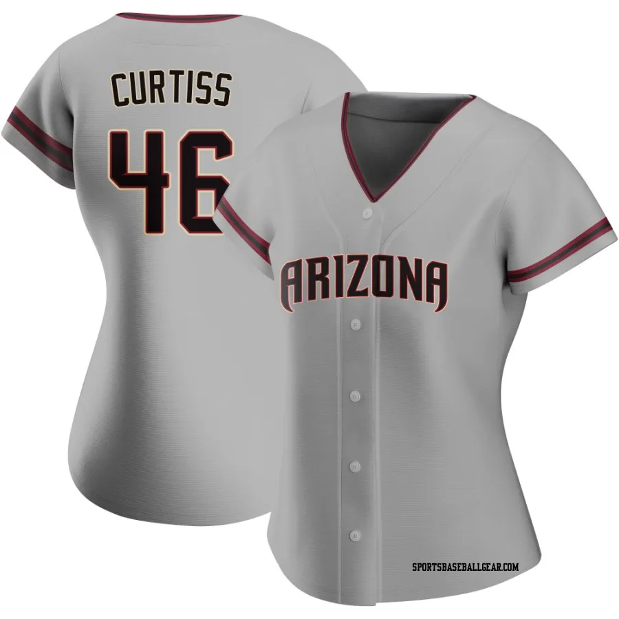 John Curtiss Women's Arizona Diamondbacks Gray Replica Road Jersey