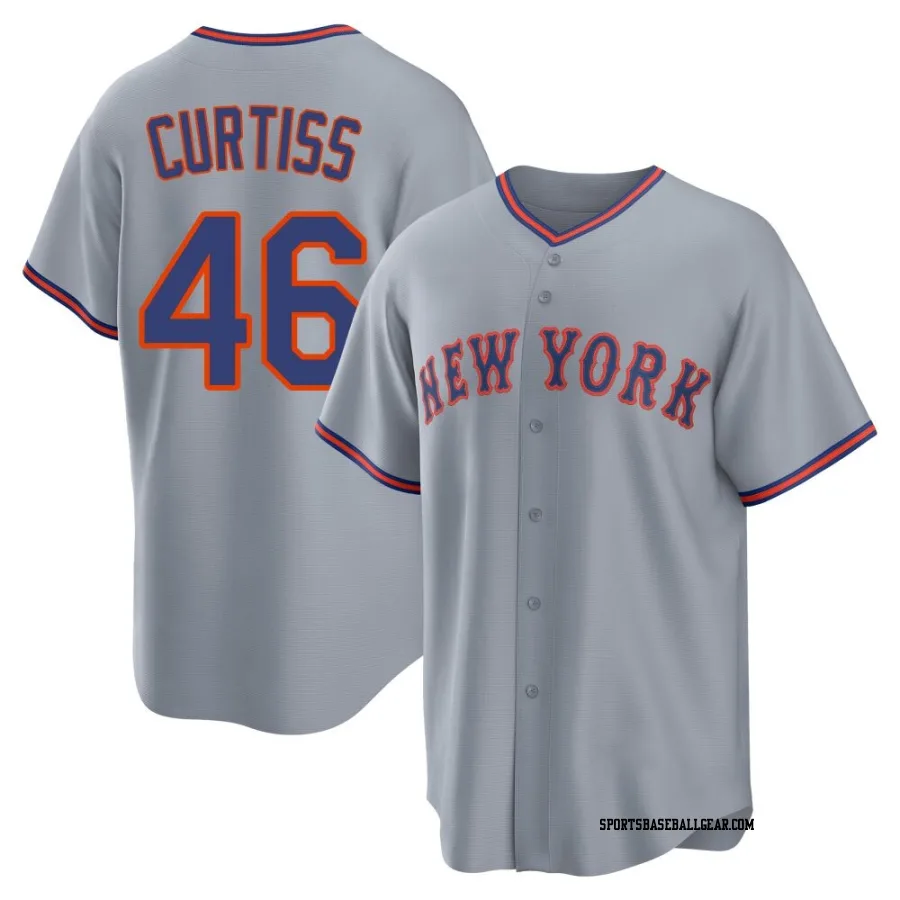John Curtiss Youth New York Mets Gray Replica Away 2.0 Jersey
