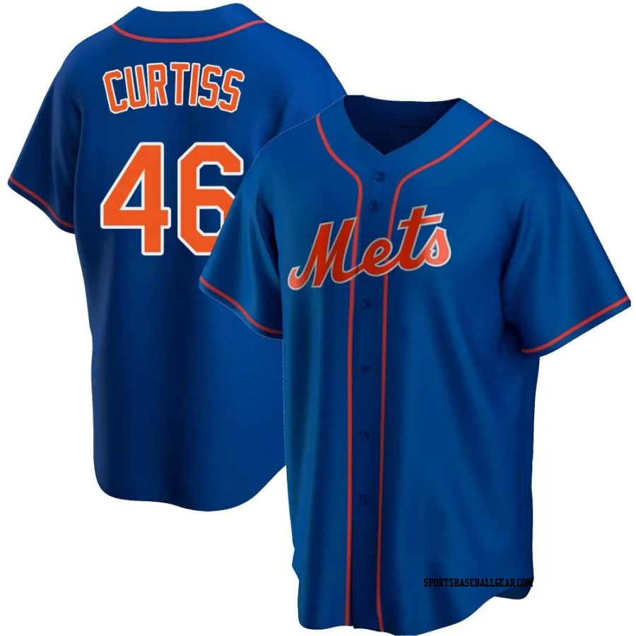 John Curtiss Youth New York Mets Royal Replica Alternate Jersey