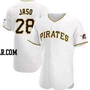 John Jaso Men's Pittsburgh Pirates White Authentic Home Jersey
