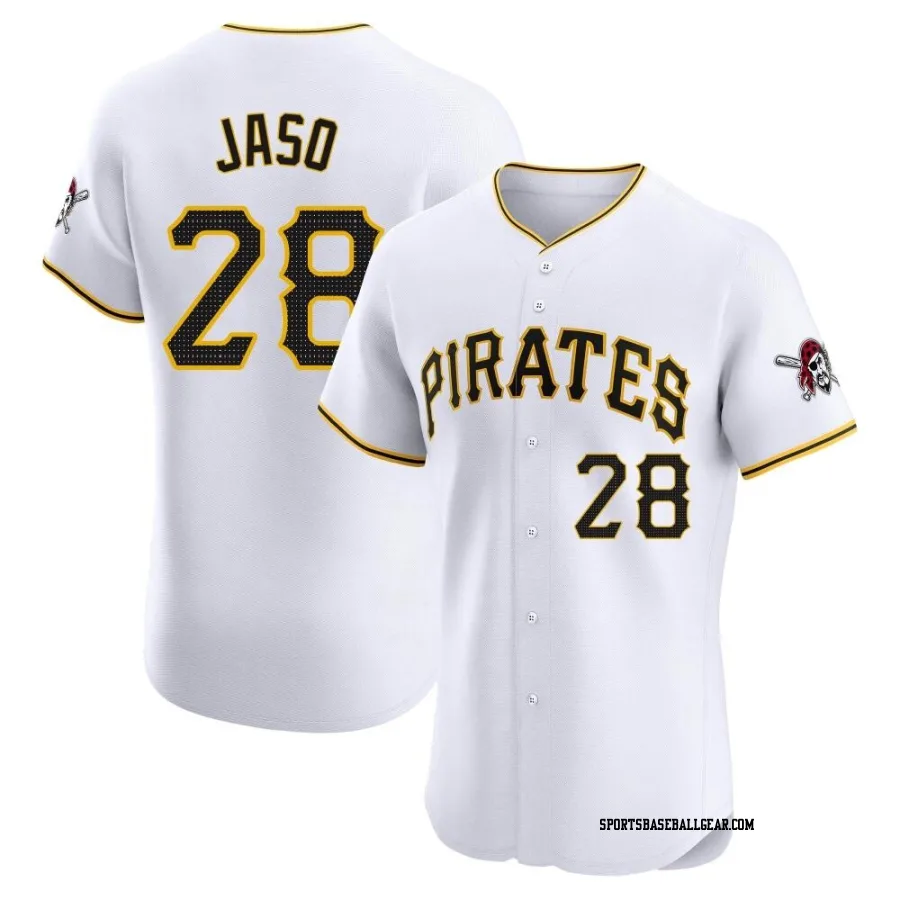 John Jaso Men's Pittsburgh Pirates White Elite Home Jersey