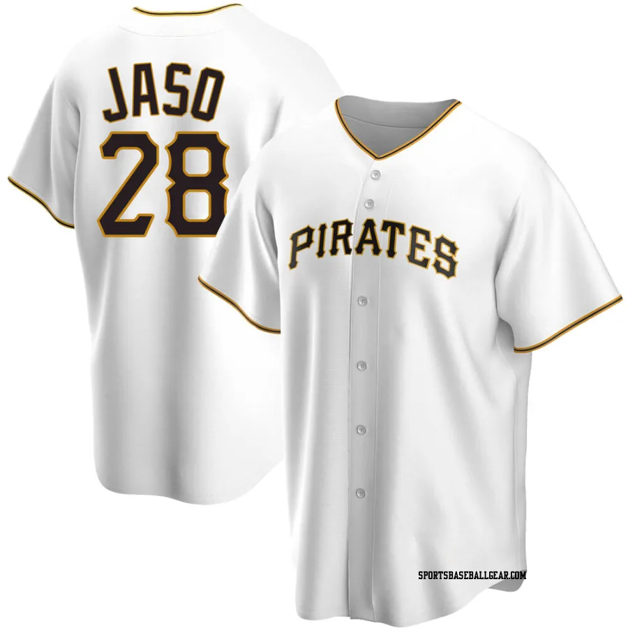 John Jaso Men's Pittsburgh Pirates White Replica Home Jersey