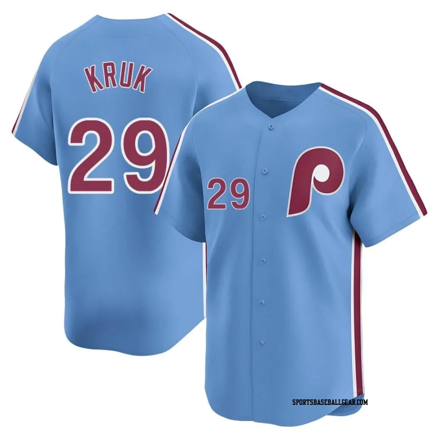 John Kruk Men's Philadelphia Phillies Light Blue Limited Alternate Jersey