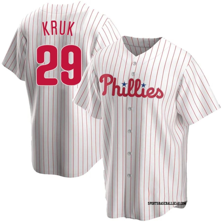 John Kruk Youth Philadelphia Phillies White Replica Home Jersey