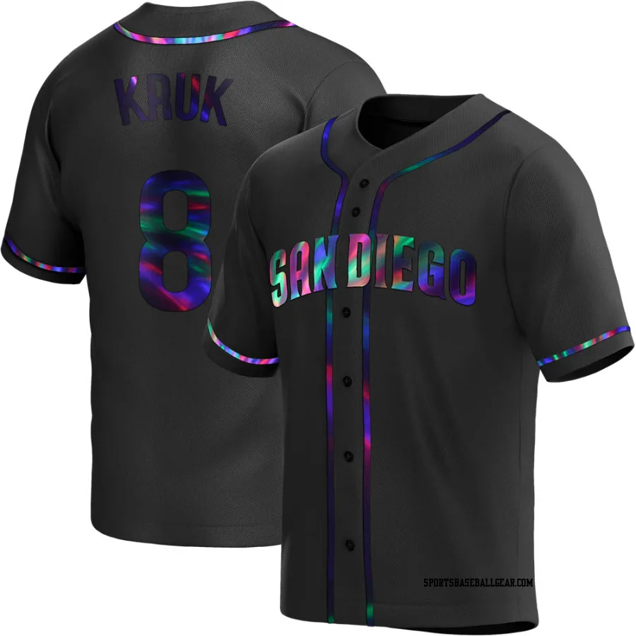 John Kruk Youth San Diego Padres Black Holographic Replica Alternate Jersey