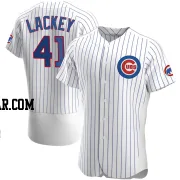 John Lackey Men's Chicago Cubs White Authentic Home Jersey