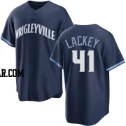 John Lackey Youth Chicago Cubs Navy Replica 2021 City Connect Jersey