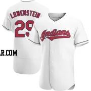 John Lowenstein Men's Cleveland Guardians White Authentic Home Jersey