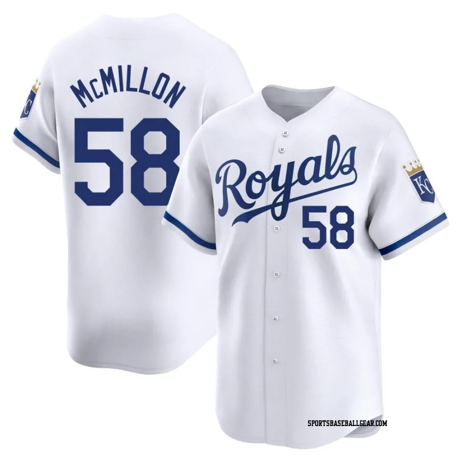 John McMillon Men's Kansas City Royals White Limited Home Jersey