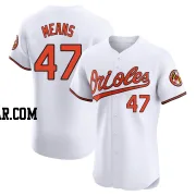 John Means Men's Baltimore Orioles White Elite Home Jersey