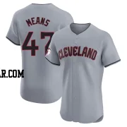 John Means Men's Cleveland Guardians Gray Elite Road Jersey