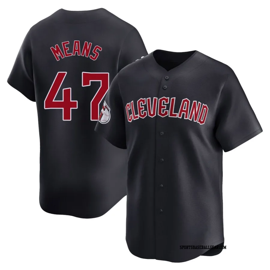 John Means Men's Cleveland Guardians Navy Limited Alternate Jersey