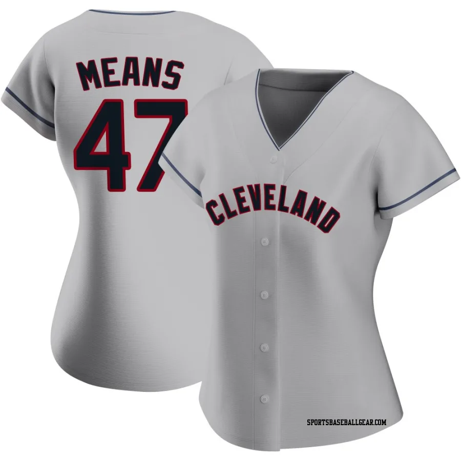 John Means Women's Cleveland Guardians Gray Replica Road Jersey