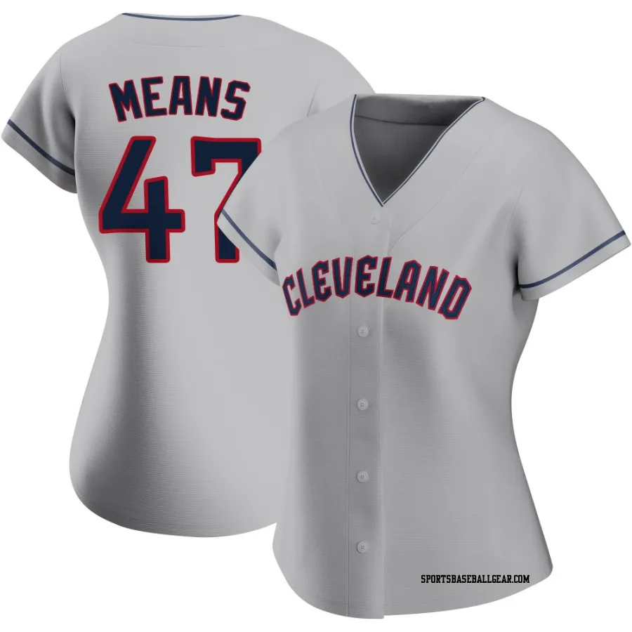 John Means Women's Cleveland Guardians Gray Replica Road Jersey