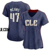 John Means Women's Cleveland Guardians Navy Limited 2024 City Connect Jersey