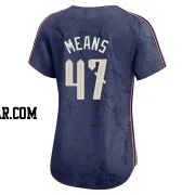 John Means Women's Cleveland Guardians Navy Limited 2024 City Connect Jersey