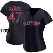 John Means Women's Cleveland Guardians Navy Replica Alternate Jersey