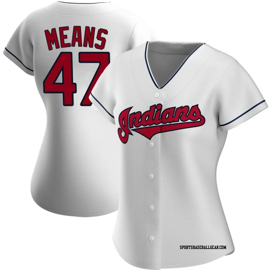 John Means Women's Cleveland Guardians White Authentic Home Jersey