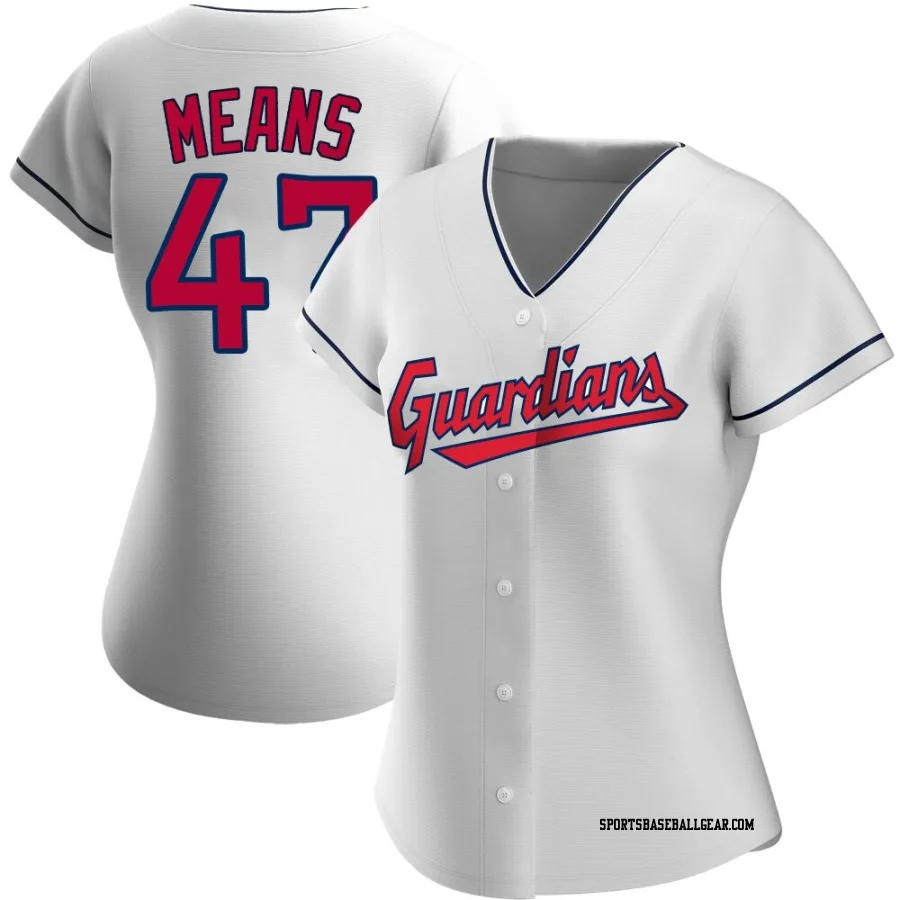 John Means Women's Cleveland Guardians White Replica Home Jersey