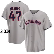 John Means Youth Cleveland Guardians Gray Replica Road Jersey