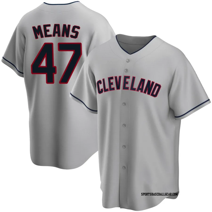 John Means Youth Cleveland Guardians Gray Replica Road Jersey
