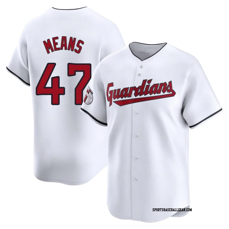 John Means Youth Cleveland Guardians White Limited Home Jersey