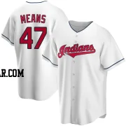 John Means Youth Cleveland Guardians White Replica Home Jersey