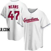 John Means Youth Cleveland Guardians White Replica Home Jersey