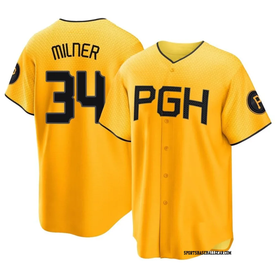 John Milner Men's Pittsburgh Pirates Gold Replica 2023 City Connect Jersey