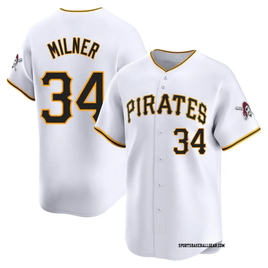 John Milner Men's Pittsburgh Pirates White Limited Home Jersey