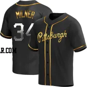 John Milner Youth Pittsburgh Pirates Black Golden Replica Alternate Jersey