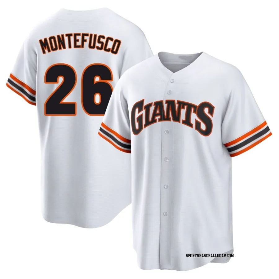 John Montefusco Men's San Francisco Giants White Limited Throwback Cooperstown Collection Jersey