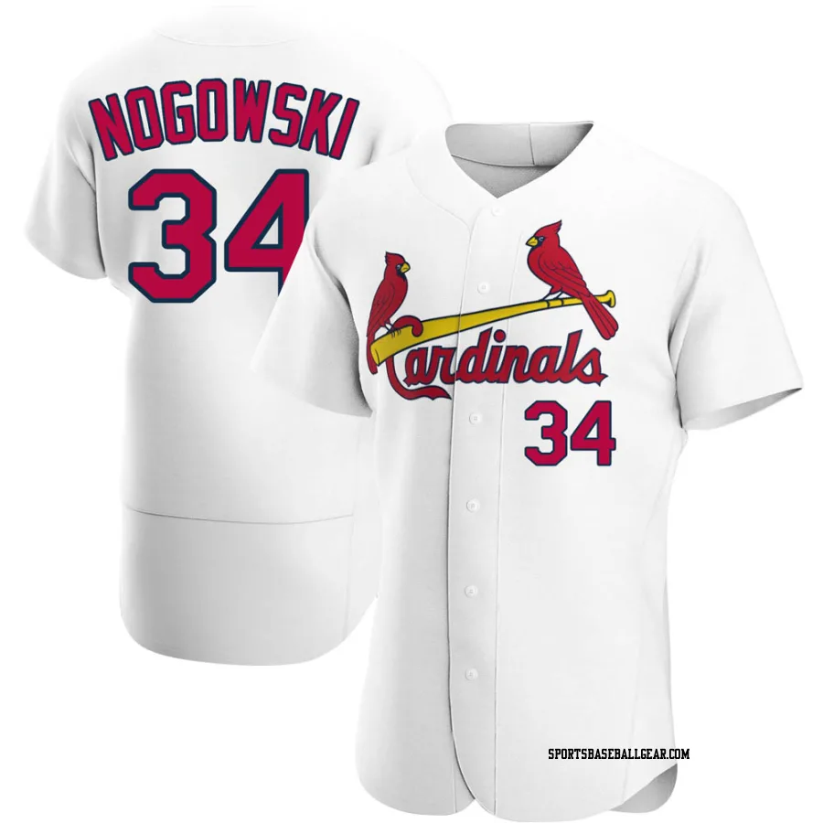 John Nogowski Men's St. Louis Cardinals White Authentic Home Jersey