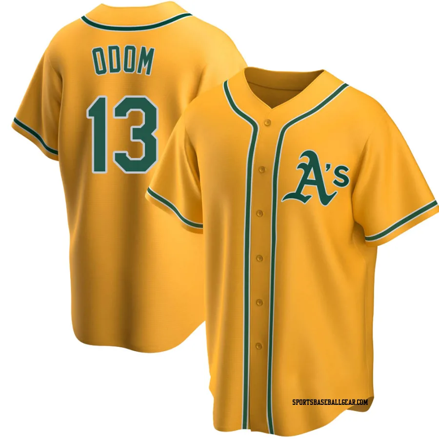 John Odom Men's Oakland Athletics Gold Replica Alternate Jersey