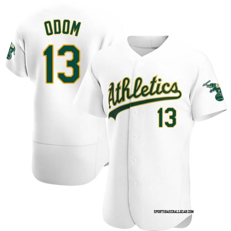 John Odom Men's Oakland Athletics White Authentic Home Jersey