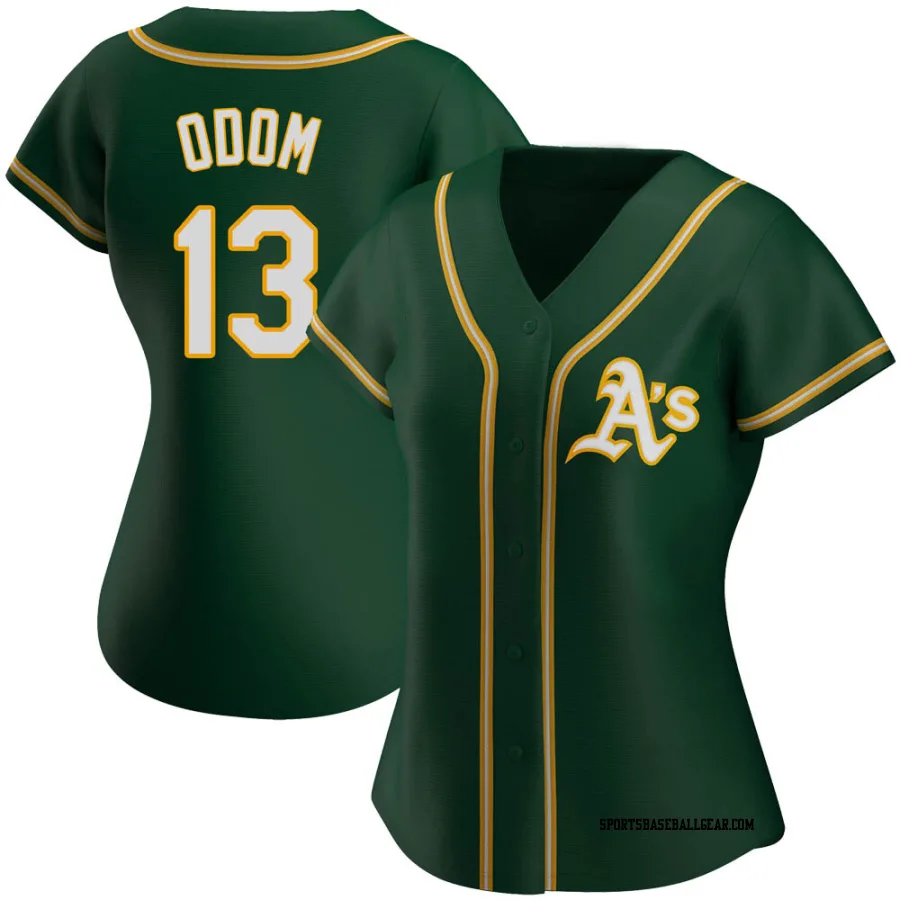 John Odom Women's Oakland Athletics Green Replica Alternate Jersey