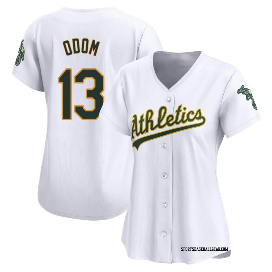 John Odom Women's Oakland Athletics White Limited Home Jersey