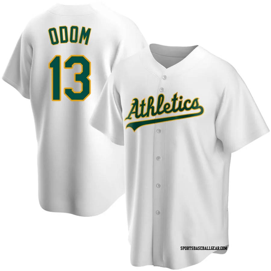 John Odom Youth Oakland Athletics White Replica Home Jersey