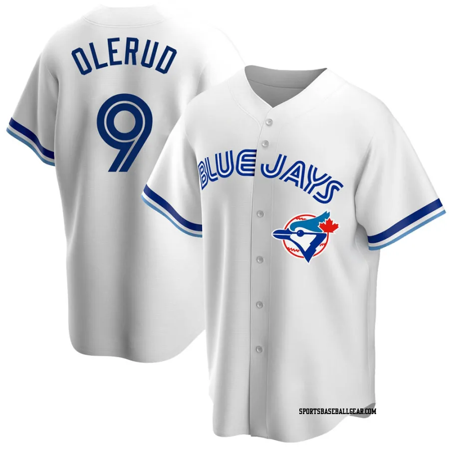 John Olerud Men's Toronto Blue Jays White Replica Home Cooperstown Collection Jersey