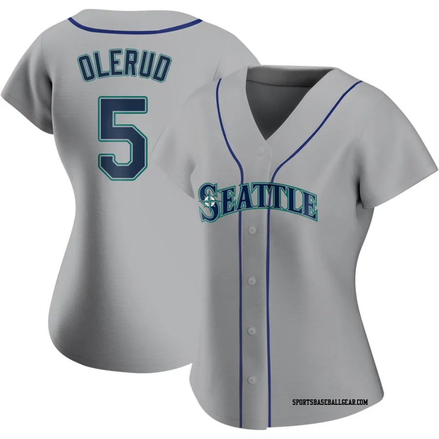 John Olerud Women's Seattle Mariners Gray Authentic Road Jersey